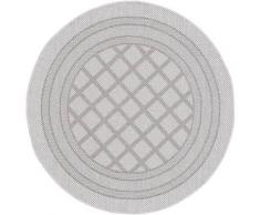 Teppich »Boho 104«, carpetfine, rund, Höhe 4 mm, robustes Flachgewebe, Sisal Optik, In- und Outdoor geeignet, Wetterfest und UV-beständig für Balkon, Terrasse, Garten, Aussenbereich,Wohnzimmer, Schlafzimmer