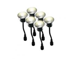 SPOT Light Gartenleuchte »Easy Connect«, Marke: CALI, EASY CONNECT 6 Einbaulichter DECK Ø 4,5 cm 0,8 W Warmweiß