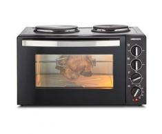 Medion® Kleinküche MD 10307, Mini Backofen mit Doppelkochplatte