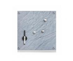 Zeller Present Pinnwand »Schiefer«, Glas, grau 40x40