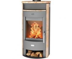 Heathus Kaminofen »MAIA«, 6 kW, Zeitbrand, Sandstein, Tee- und Holzfach