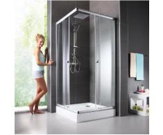 welltime Eckdusche »Trento«, BxT: 90x90 cm, Sicherheitsglas, variabler Verstellbereich
