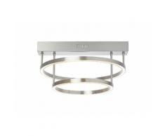 Brilliant Leuchten Tunar LED Deckenleuchte 2flg rund nickel