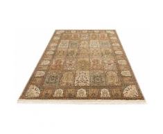 Orientteppich »Suren«, DELAVITA, rechteckig, Höhe 12 mm, Flor aus 30% Seide, handgeknüpft, mit Fransen, Wohnzimmer