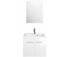 Allibert Badmöbel-Set »Fast Pack 60, weiß«, (3-tlg), mit Softclose-Funktion, mit Doppelwaschbecken