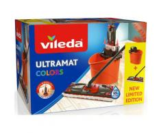 Vileda Bodenwischer-Set »Ultramat 2in1 Colors« (Set, 3-St), (Ultramat System mit 3-teiligem Stiel, Mikrofaser-Bezug, Ultramat Eimer)