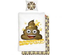 Kinderbettwäsche »Shit Happens«, mit Emoji