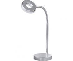 TRIO Leuchten LED Tischleuchte »Rennes«, Schreibtischlampe, Tischlampe, verstellbarer Flexarm, chrom, warmweiß 3000 Kelvin