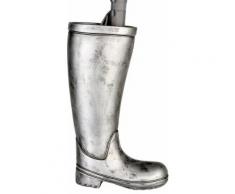 Casablanca by Gilde Schirmständer »Regenschirmständer Stiefel, silberfarben« (1 Stück), für Regenschirme, Höhe 45 cm, Gummistiefel-Form, aus Keramik