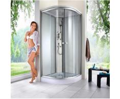 welltime Komplettdusche »Berlin«, BxT: 90x90 cm, Sicherheitsglas, mit Massagedüsen