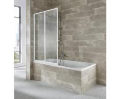 welltime Badewannenaufsatz »Nassau«, Einscheibensicherheitsglas, (2 tlg), weiß