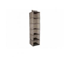 Navaris Stoffschrank Stoffregal Kleiderschrank Organizer - 6 Fächer Hängeregal aus Stoff für Kleiderschrank - 30x30x126cm Hängeaufbewahrung