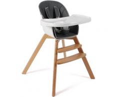CHIC4BABY Hochstuhl »Fiete, grau«, mit Beinen aus Buchenholz