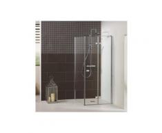 Dusbad Eckdusche »Dusbad Vital 1«, BxT: 95x75 cm, Einscheibensicherheitsglas, 2-tlg., Drehfalttür rechts, Breite: 750mm, mit Seitenwand, Breite: 950mm