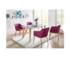 SalesFever Essgruppe, (Set, 5-tlg), bestehend aus 4 modernen Polsterstühlen und einem 180 cm breitem Tisch
