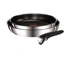 Tefal Pfannen-Set »Ingenio Preference«, Edelstahl (Set, 3-tlg), Antihaft, Thermo-Spot, abnehmbarer Griff, alle Herdarten, Induktion