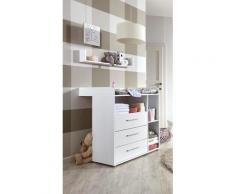 BMG Babyzimmer-Komplettset »Luis«, (Set, 5-St), Bett + Wickelkommode + 2-trg. Schrank + Standregal + Wandboard