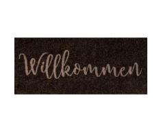Fußmatte »Willkommen«, wash+dry by Kleen-Tex, rechteckig, Höhe 9 mm, Fussabstreifer, Fussabtreter, Schmutzfangläufer, Schmutzfangmatte, Schmutzfangteppich, Schmutzmatte, Türmatte, Türvorleger, mit Spruch, In- und Outdoor geeignet, waschbar