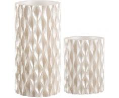 Pauleen LED-Kerze »Cosy Pearl« (Set, 2-tlg), Wachskerze, Weiss, Timer