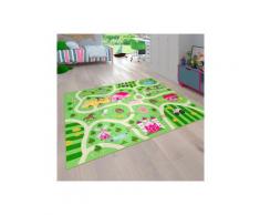 Kinderteppich »Bino 560«, Paco Home, rechteckig, Höhe 9 mm, Kurzflor, Straßen-Spiel-Teppich, Motiv Bauernhof, Kinderzimmer
