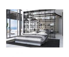SalesFever Polsterbett, LED-Beleuchtung mit Farbwechsler, modernes Design Bett inklusive Matratze und Topper