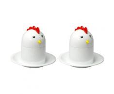 GSD HAUSHALTSGERÄTE Eierköpfer, (Set, 2-tlg), Kunststoff, Chicken-Design