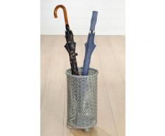 GILDE Schirmständer »Regenschirmständer Fächer, grau« (1 Stück), für Regenschirme, Höhe 40 cm, rund, Ø 24 cm, aus Metall, mit Motivausstanzung