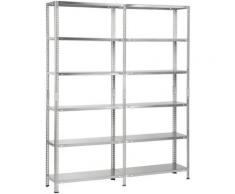 SCHULTE Regalwelt Regal »Grund- und Anbauregal«, 2000x2200x350 mm, verzinkt, 12 Böden