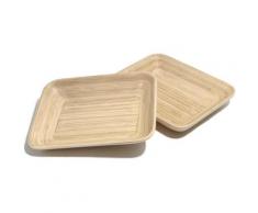 Franz Müller Flechtwaren Schale »Bamboo«, Bambus, (Set, 2-tlg), antimikrobiell, je Gr. 25 x 20 cm