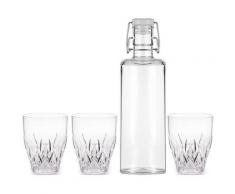 Q Squared NYC Gläser-Set, Kunststoff, (1 Karaffe, 3 Gläser), aus sicherem Material - TRITAN-Kunststoff
