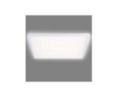 Navaris LED Deckenleuchte, LED Deckenleuchte mit Hintergrundbeleuchtung - dimmbar - 22 Watt - 42 x 42 x 2,8cm - 4000K - LED Deckenlampe Panel ultra flach quadratisch