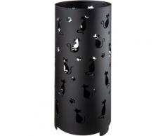GILDE Schirmständer »Regenschirmständer Cats, schwarz« (1 Stück), für Regenschirme, Höhe 55 cm, rund, Ø 21 cm, handgefertigt, aus Metall, mit Motivausstanzung