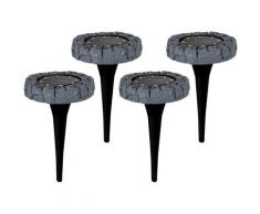 näve LED Gartenleuchte »LED-Solar Bodenleuchte«, Bodenleuchte mit Erdspieß, 4er Set