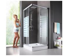 welltime Eckdusche »Trento«, BxT: 90x90 cm, Einscheibensicherheitsglas, mit großem Verstellbereich