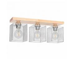 SPOT Light Deckenleuchten »Norman Wood«, Naturprodukt aus Massivholz, Leuchtenschirm aus wertigen Metall, Nachhaltig mit FSC®-Zertifikat, passende LM E27, Made in EU