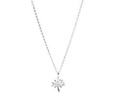 Fossil Kette mit Anhänger »Palme, STERLING SILVER, JFS00550040«, mit Zirkonia
