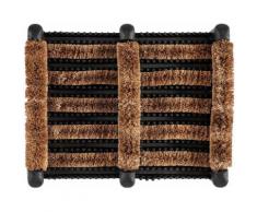 Fußmatte »Gummi Kokos Schuhrille«, Andiamo, rechteckig, Höhe 60 mm, Fussabstreifer, Fussabtreter, Schmutzfangläufer, Schmutzfangmatte, Schmutzfangteppich, Schmutzmatte, Türmatte, Türvorleger, In- und Outdoor geeignet