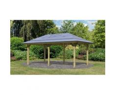 Karibu Holzpavillon »Bergen 2«, BxT: 592x338 cm