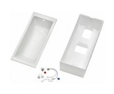 OTTOFOND Badewanne »Set Körpferformbadewanne«, (3-tlg), 1500/700 mm, Körperformbadewanne