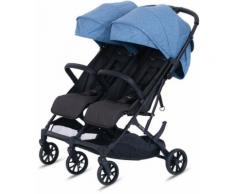 Knorrbaby Zwillingsbuggy »Twin-Easy Fold, Blau«, faltbar Zwillingskinderwagen Kinderwagen für Zwillinge Buggy für Zwillinge Zwillingswagen