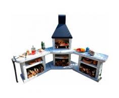 WELLFIRE Grillkamin »Außenküche Toskana Quatro«, BxTxH: 188x73x216 cm