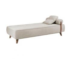 TOM TAILOR Daybett »NORDIC DAYBED CHIC«, inklusive Kissenrolle & Lederband, wahlweise mit Bettkasten, Füße in Nussbaum