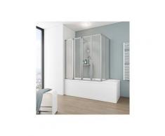 Schulte Badewannenaufsatz, BxT: 104x80 cm, Einscheibensicherheitsglas, 2-tlg., flexibel einsetzbar, nach Gebrauch flach an die Wand klappbar