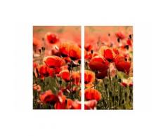 Wall-Art Herd-Abdeckplatte »Herdabdeckplatte Mohnblumen«, Glas, (Set, 2 tlg)