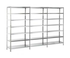 SCHULTE Regalwelt Regal »Grund- und 2x Anbauregal«, 2300x2600x350 mm, weiß, 21 Böden