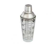 Xavax Cocktailshaker mit Glas, Sieb, 4 cl Cocktailmaß im Deckel »Cocktailglas m. Rezepten 400ml«