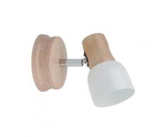 SPOT Light Wandleuchte »Svantje«, Naturprodukt aus Massivholz, Nachhaltig mit FSC®-Zertifikat, Mit flexiblem Spotkopf, Schirm aus Metall, Passende LM E14, Made in EU
