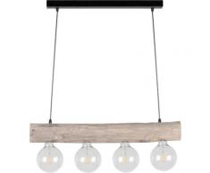 SPOT Light Pendelleuchte »TRABO SIMPLE«, Hängeleuchte, Holzbalken aus massivem Kiefernholz Ø 8-12 cm,Holz grau gebeizt, Passende LM E27/exklusive, Made in Europe