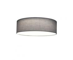 Navaris LED Deckenleuchte, LED Deckenlampe rund mit Stoffbezug - warmweiß - 22 Watt - 41,5 x 41,2 x 14,5cm - Design Stoff Deckenleuchter mit Montagematerial