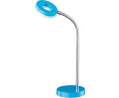 TRIO Leuchten LED Tischleuchte »Rennes«, Schreibtischlampe, Tischlampe, verstellbarer Flexarm, blau, warmweiß 3000 Kelvin